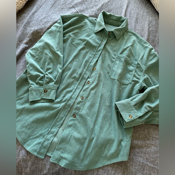 NWOT Corduroy Long Sleeve Button Down - Picture 5 of 7